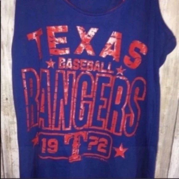 MLB Texas Rangers Red & Blue Tank Women’s Medium - Picture 2 of 6